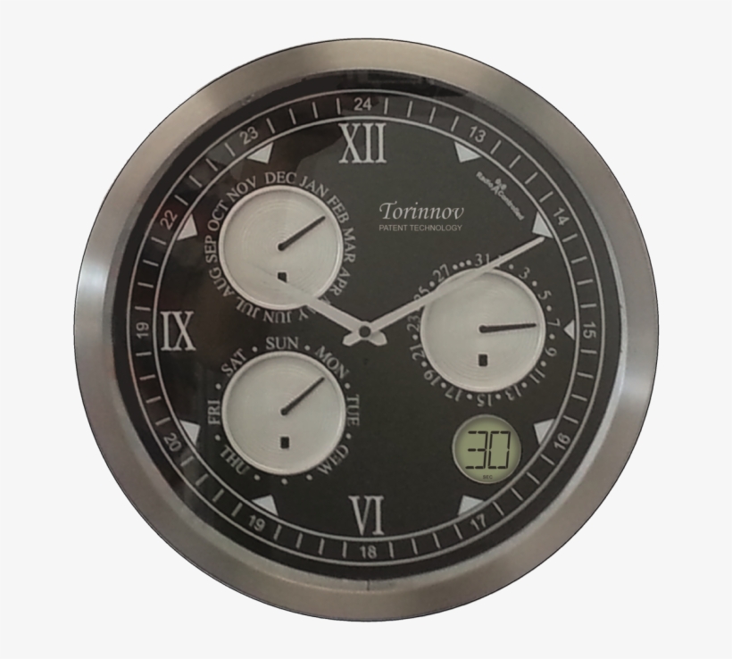 Torinnov Automatic Analogue And Digital Perpetual Calendar - Quartz Clock, transparent png