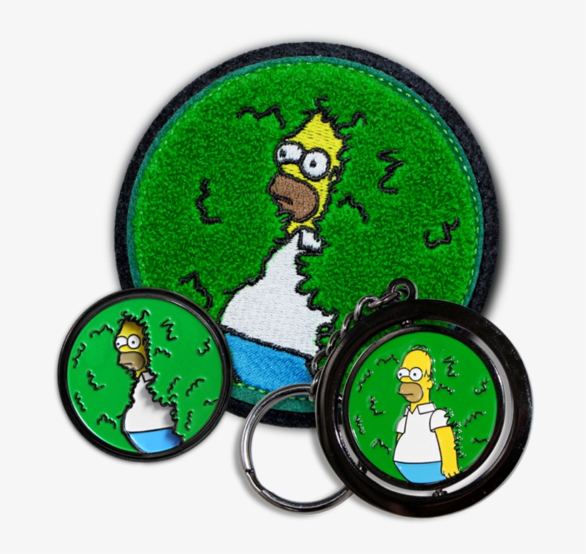 'disappearing Homer' Patch, Pin & Keyring Combo The - Disappearing Homer Homer Patch, transparent png