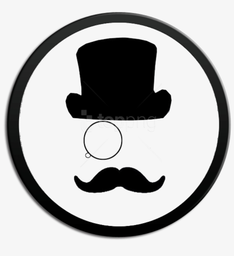 Free Png Monocle Top Hat Png - Silhouette Of Top Hat Png, transparent png