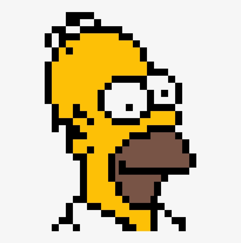 Homer Simpson - Рисовать По Клеточкам Симпсонов, transparent png