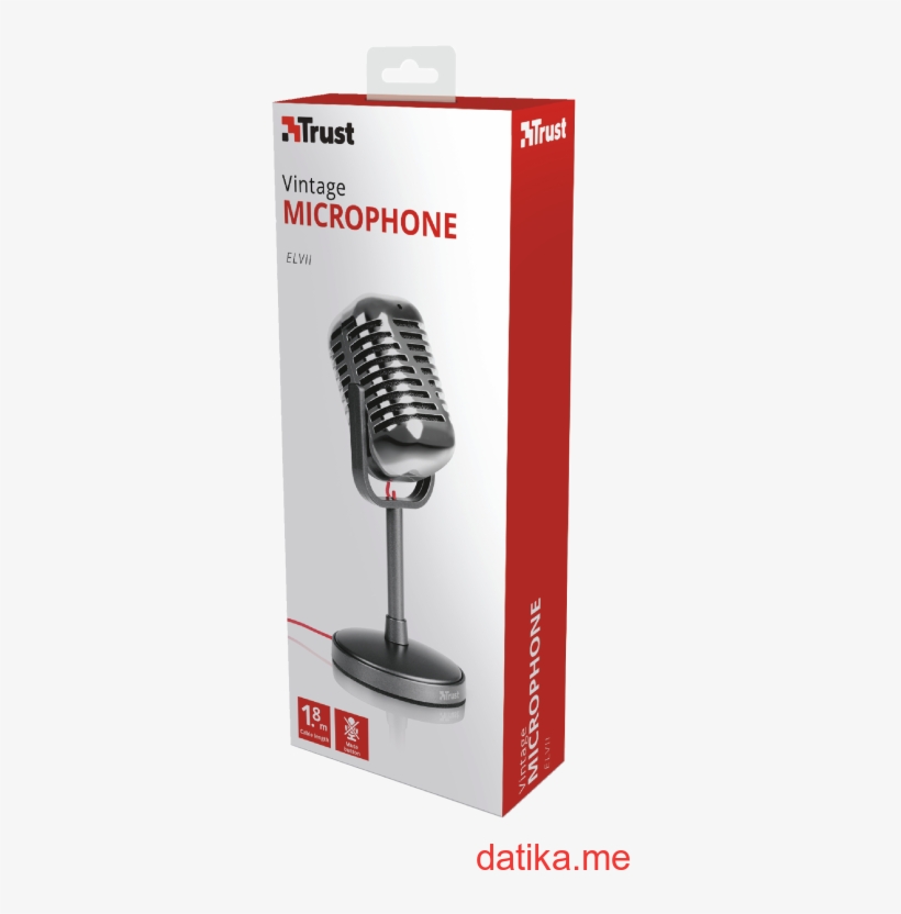 Trust Elvii Vintage Microphone For Pc And Laptop - Microfone Trust Elvii Vintage, transparent png
