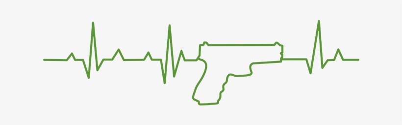 Gun Heartbeat - Line Art, transparent png