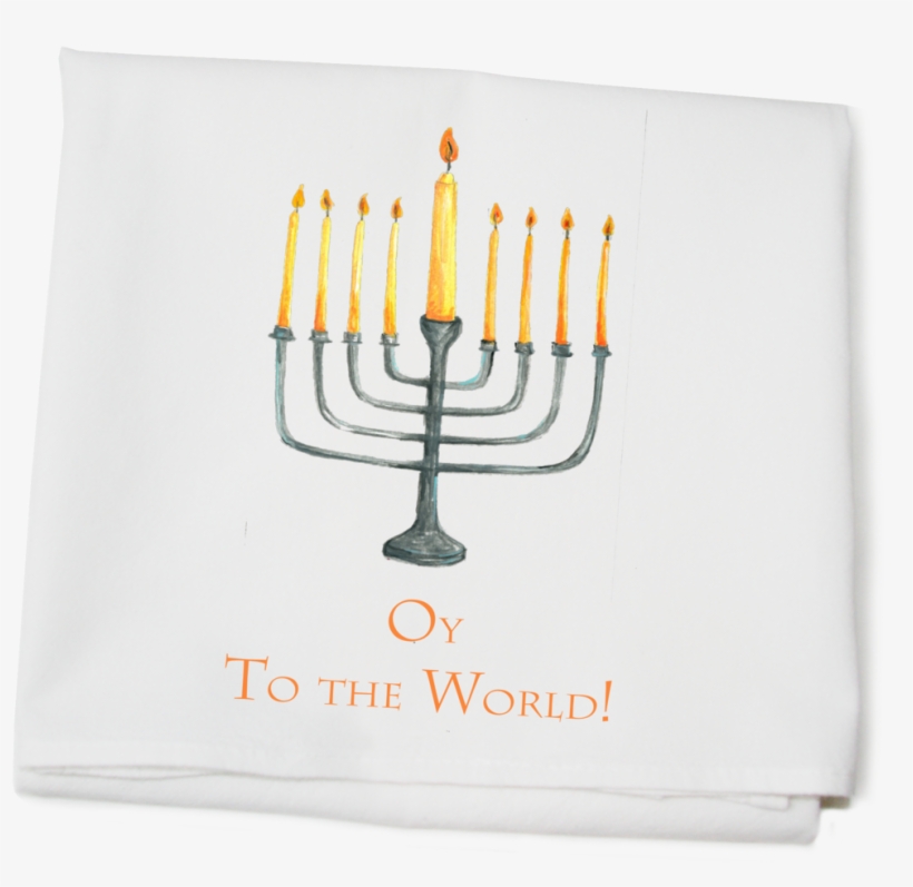Menorah Flour Sack Towel - Hanukkah, transparent png