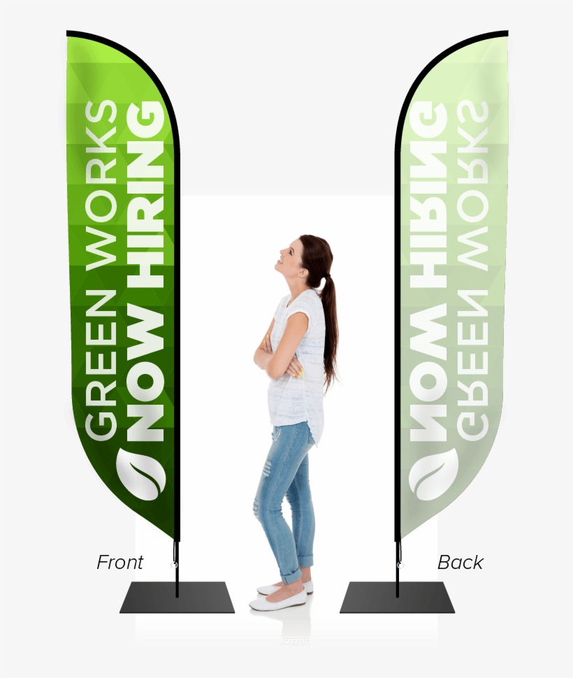 Single Sided - 16 Feather Banner To Person, transparent png