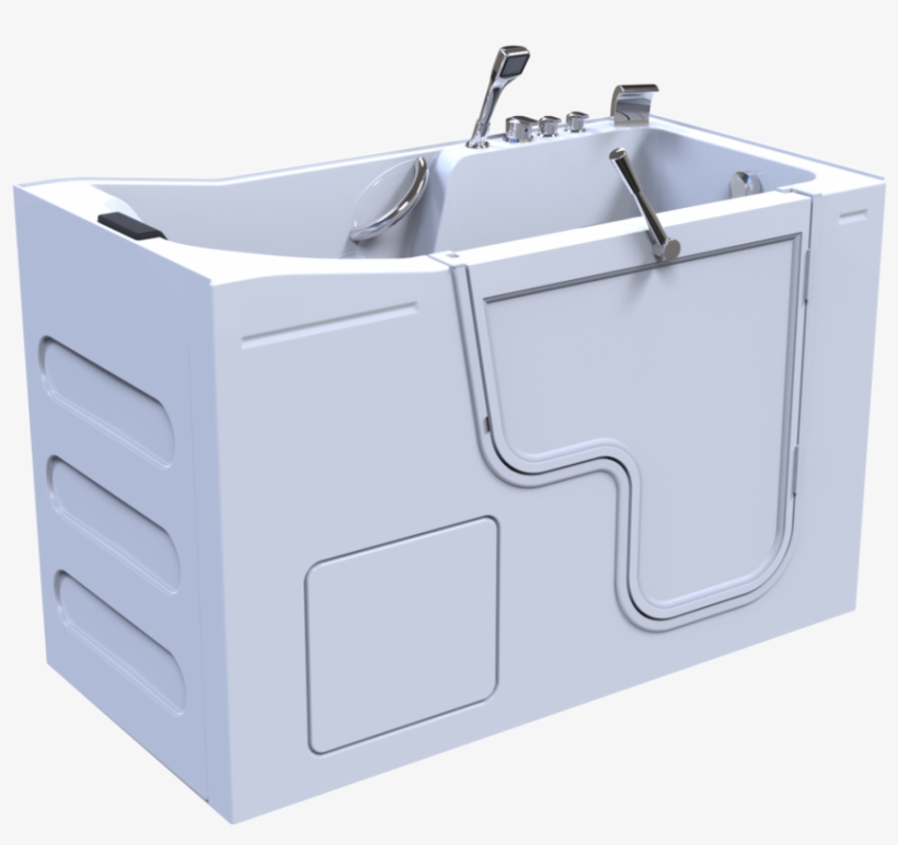 3d Model Of Oasis Style Walk-in Bathtub, Door Closed, - Bathtub, transparent png
