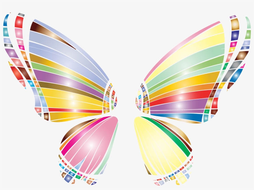 This Free Icons Png Design Of Rgb Butterfly Silhouette, transparent png