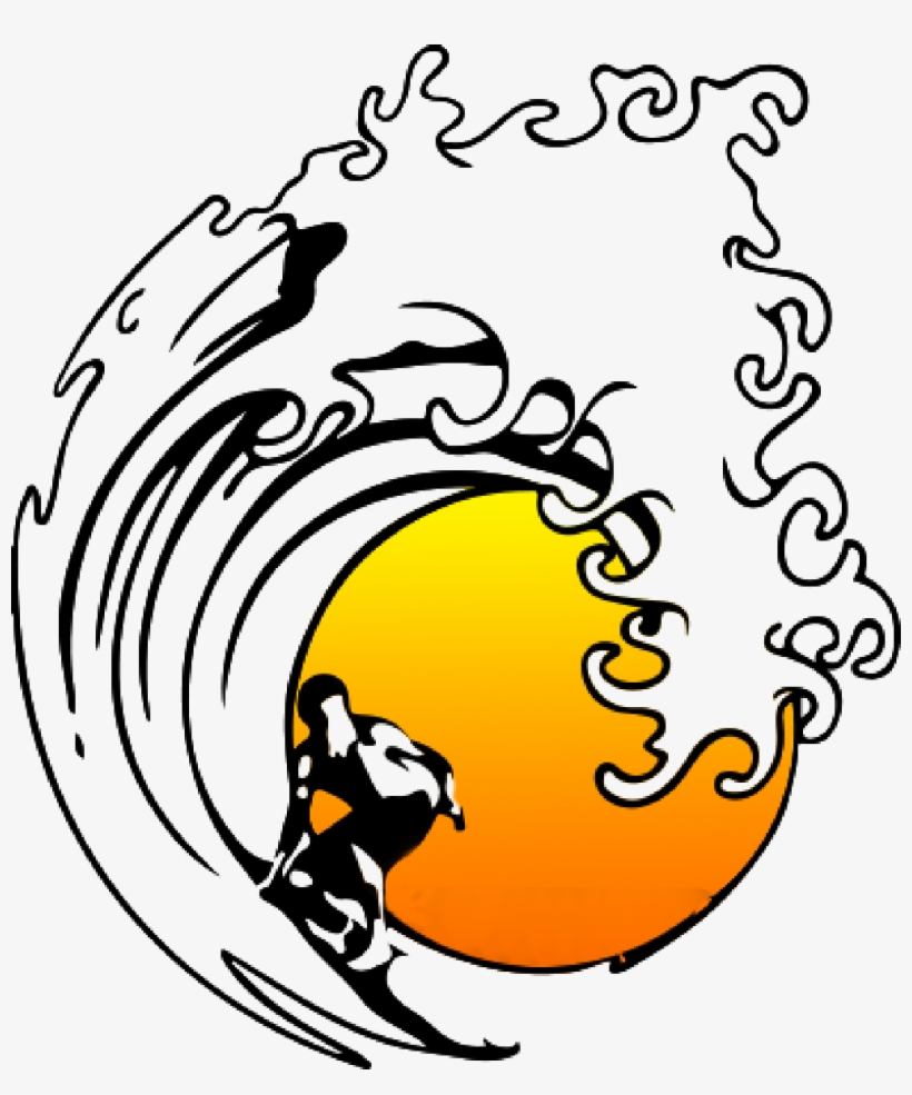 Pipeline Surf Clipart, transparent png