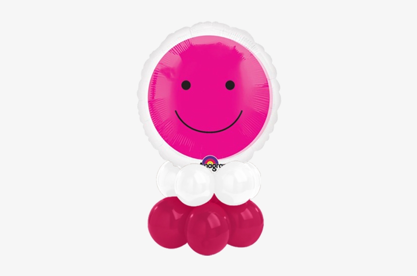 Smiley Pink Round Compact Balloons - Smiley, transparent png