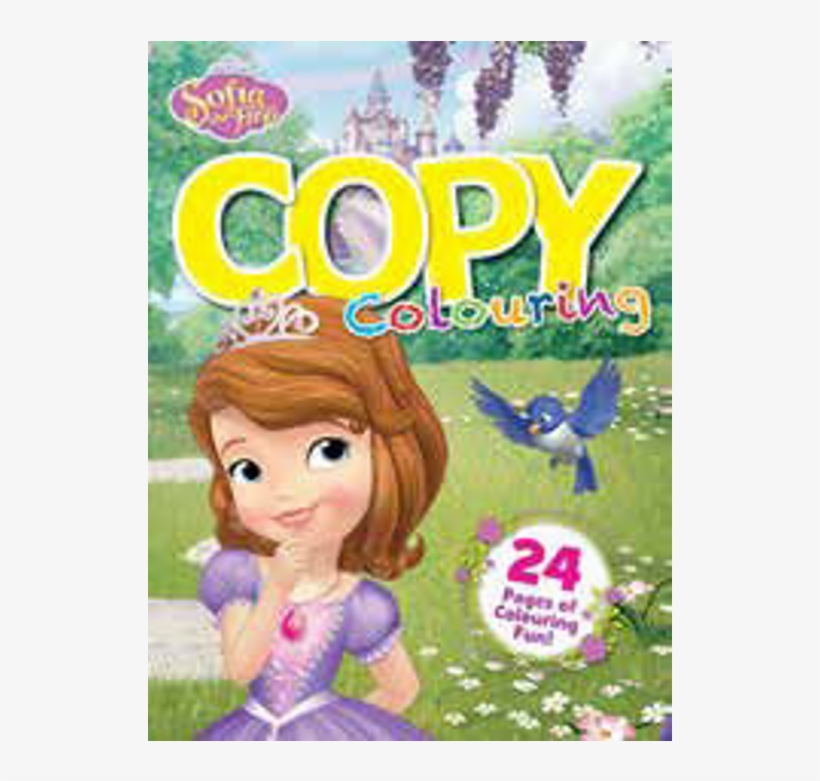 Sofia The First 24 Page Copy Colour Book - Cartoon, transparent png
