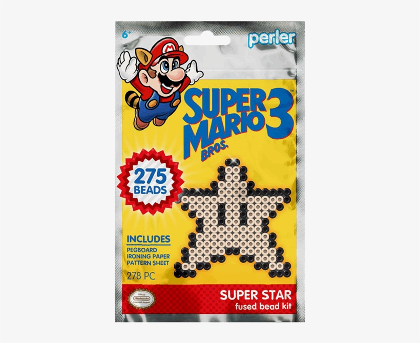 Super Mario Bros - Perler Beads Mario Bros, transparent png