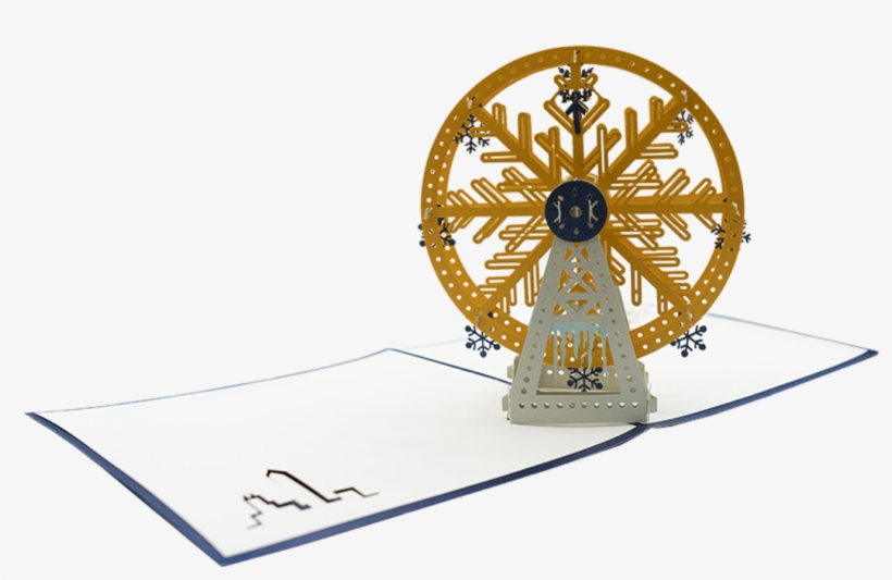 Winter Ferris Wheel Pop Up Card - Circle, transparent png