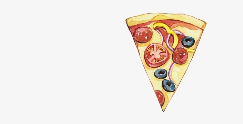 Pizza Pngs Tumblr - Food Drawings, transparent png