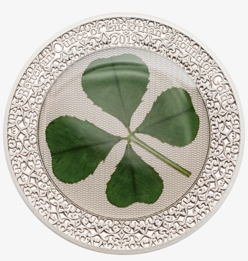 2019 $5 Palau Silver Proof Four-leaf Clover Ounce Of - Unze Glück 2018, transparent png