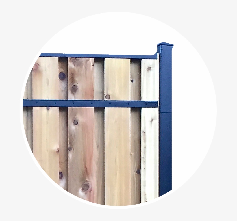 Vertical System - Metal Fence With Drop In Wood Panels, transparent png
