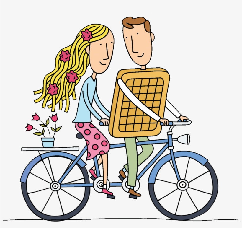 Bicycle Spaghetti Guy, Waffle Girl Image - Men Are Like Waffles — Women Are Like Spaghetti, transparent png