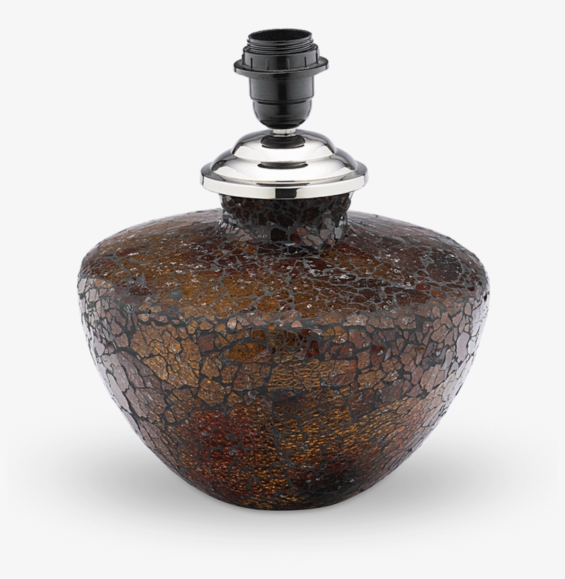 Brown Mosaic Lamp Base - Ceramic, transparent png