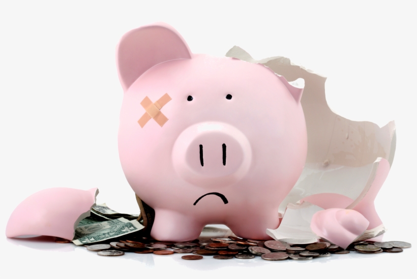 Piggy Bank Empty - Broken Piggy Bank Png, transparent png
