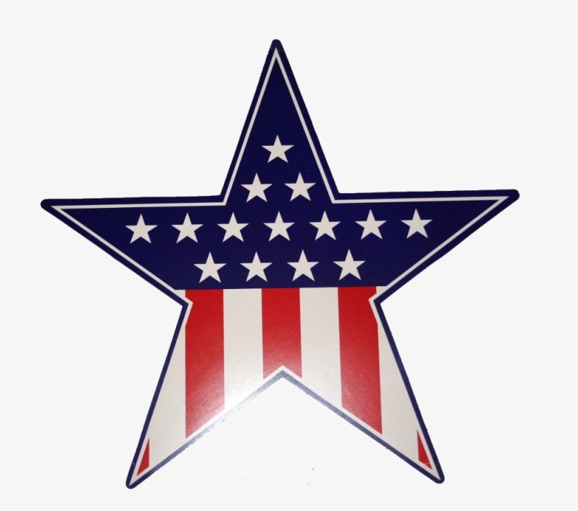 Patriotic-star - 4th Of July Flag Cut Outs, transparent png