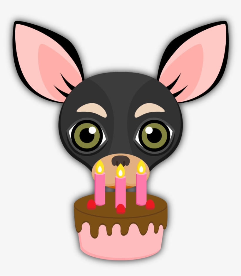Black Tan Chihuahua Emoji Stickers For Imessage - Chihuahua Emoji, transparent png
