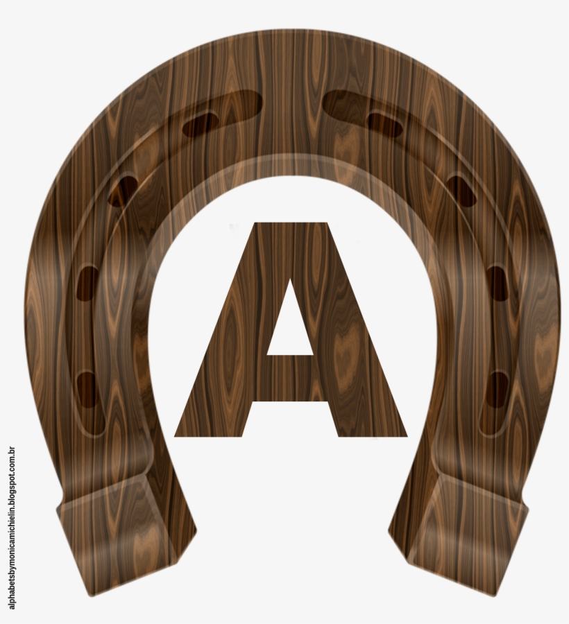 Ferradura De Cavalo Em Textura De Madeira Alfabeto - Tag Ferradura Png, transparent png