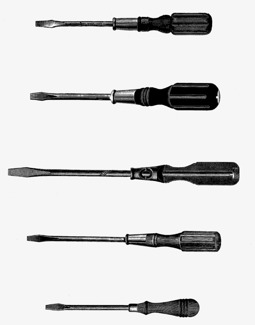 Screwdriver Digital Collage Sheet - Rifle, transparent png