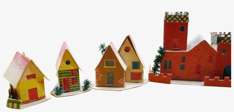 Vintage House Christmas Ornaments, transparent png