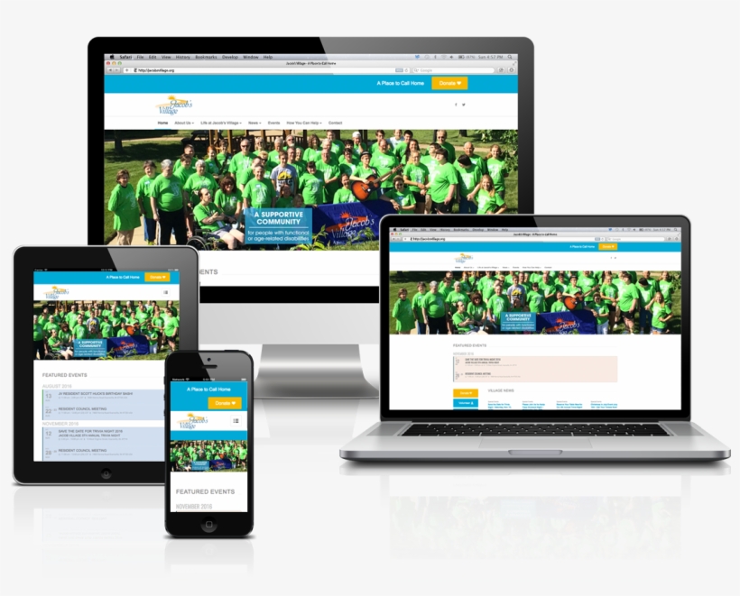 Jacob's Village Responsive Website Design - Wordpress, transparent png