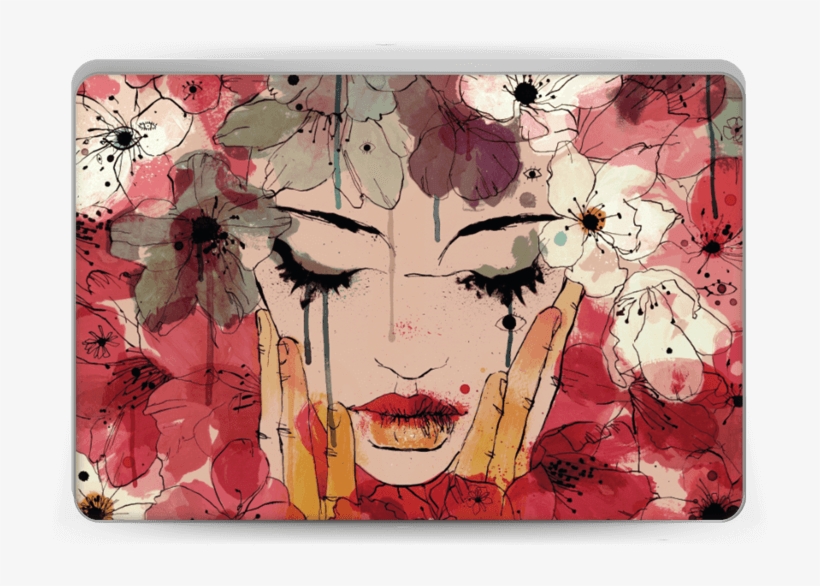 Girl & Flowers Skin Laptop - Love And Death Conrad Roset, transparent png
