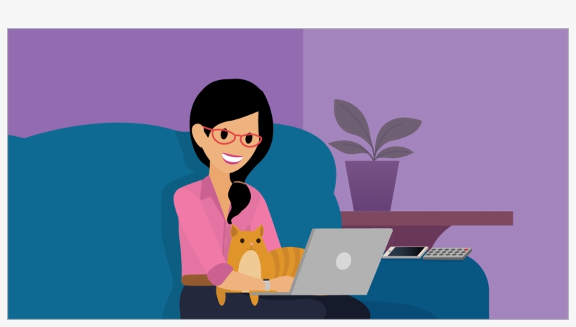Sarah The Mathematician Sits On Her Sofa With Pickles - Cartoon, transparent png