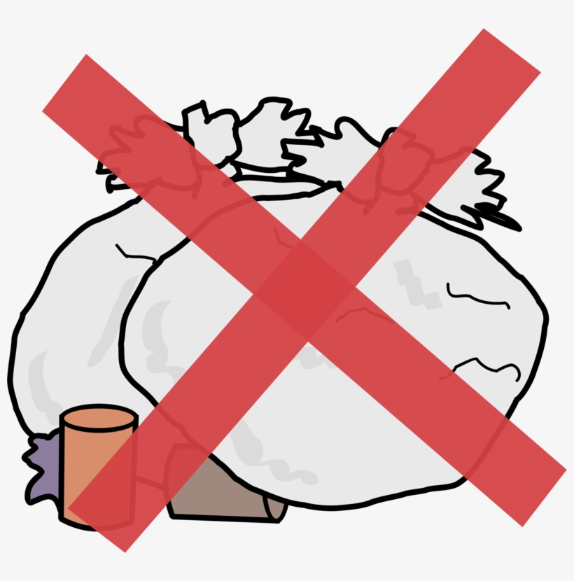 Drawing Waste Line Art Silhouette - Rubbish Clipart, transparent png