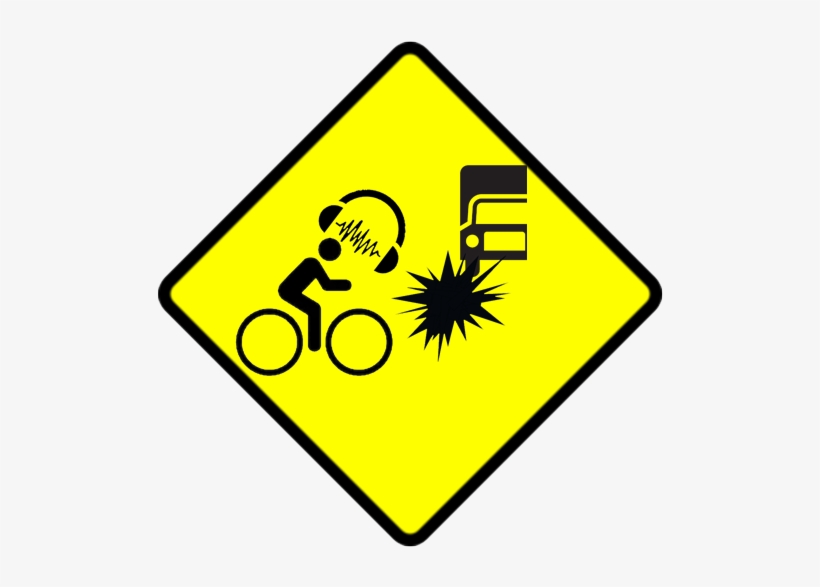 Yellow Caution Sign With Black Trim - Signage On Motorist Safety While Driving, transparent png