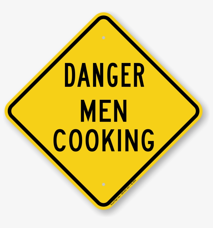 Danger Men Cooking Caution Sign - Bike Slippery When Wet Sign, transparent png