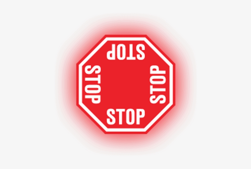 4 Way Stop Sign - Signo Ceda El Paso, transparent png