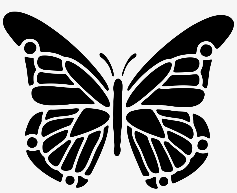 Segmented Butterfly Big Image Png - Butterfly Silhouette, transparent png