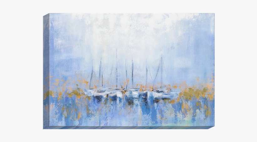 Click Here To View Larger Image - Trademark Fine Art Boats In Harbor I 30" X 47" Canvas, transparent png