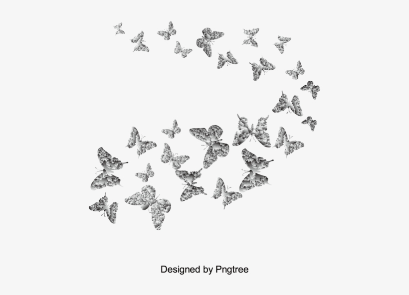Simple Butterfly Silhouette Design, Cartoons, Hand - Psd, transparent png