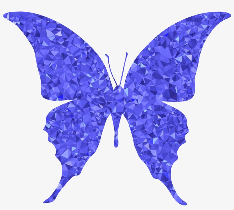 This Free Icons Png Design Of Sapphire Butterfly Silhouette, transparent png