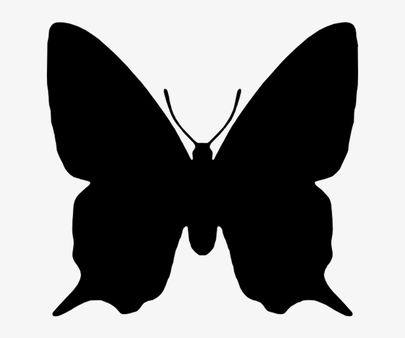 Butterfly Silhouette Dog Art Transprent Png Free - Butterfly Silhouette, transparent png