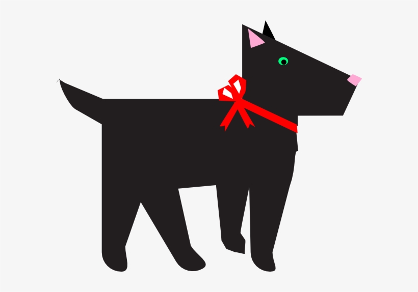 How To Set Use Dog With Red Bow Svg Vector, transparent png