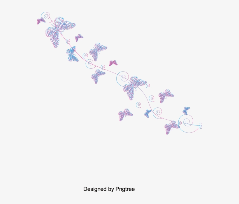 Simple Butterfly Silhouette Design, Cartoons, Hand - Hand Painted Butterflies, transparent png