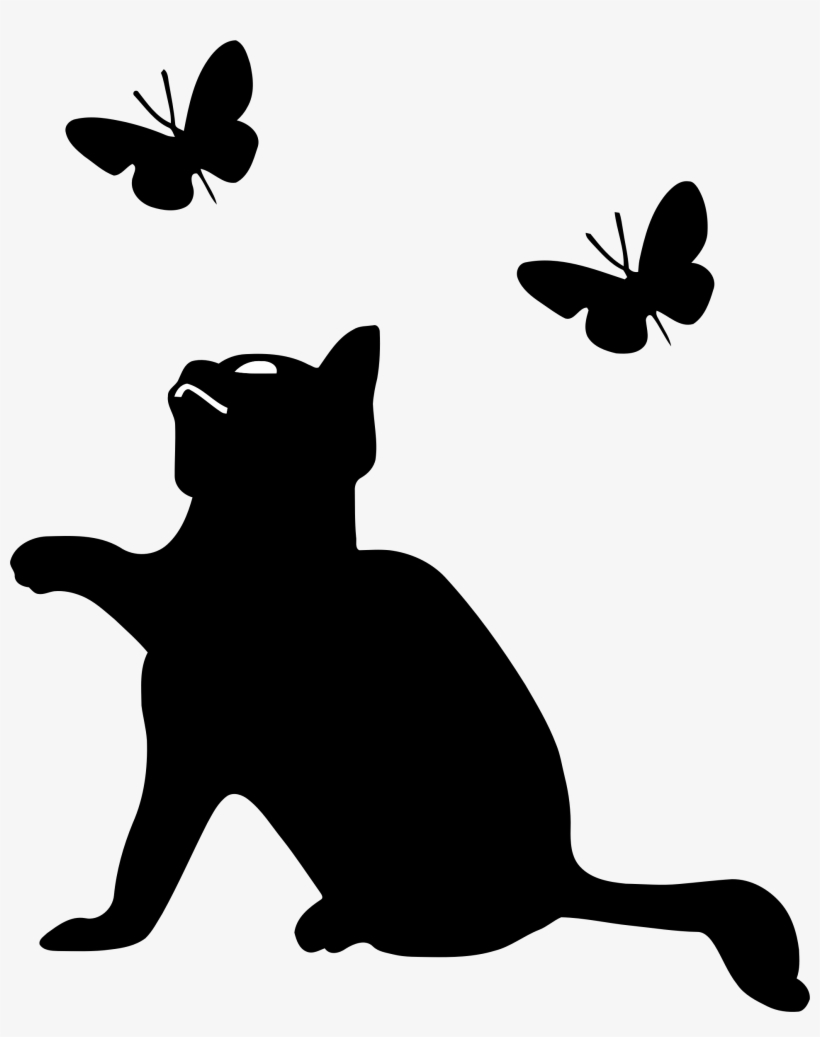 Kitten Playing With Butterflies Icon Clipart Freeuse - Cat Playing Icon, transparent png