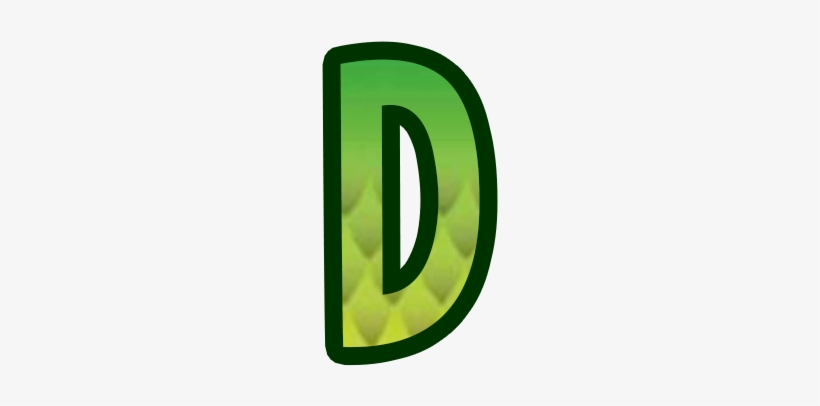 Letras Verdes Con Escamas Y Amarillas - Letras Png, transparent png
