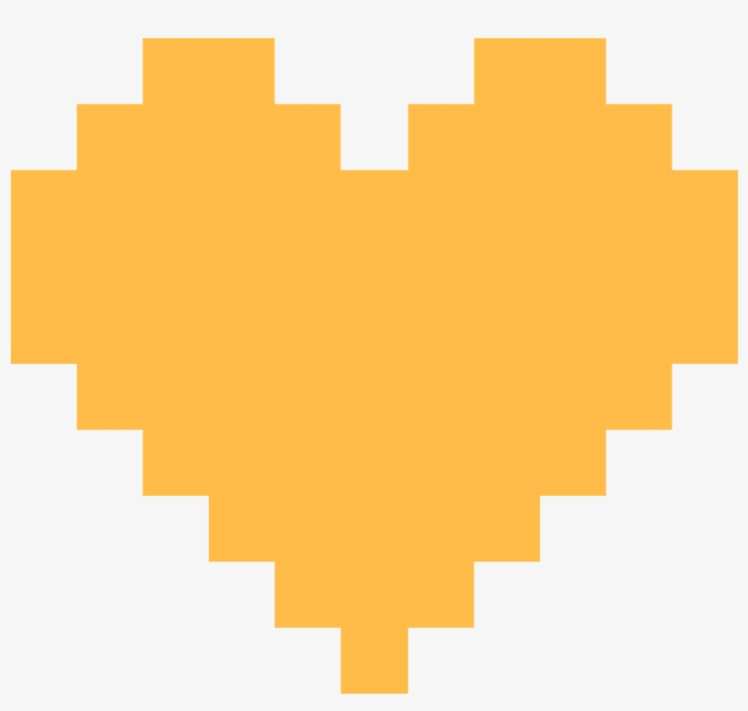 Pixel Heart Png Yellow - Pixel Heart Png, transparent png