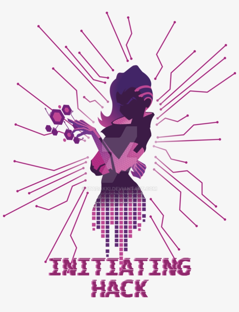 Sombra Initiating Hack By Itadakki On Deviantart Image - Sombra Overwatch Vector, transparent png