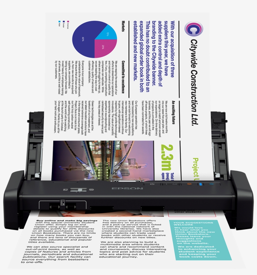 Next Epson Workforce Es200 Portable Duplex Document Scanner
