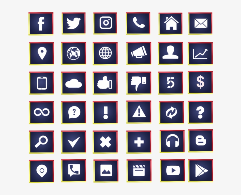 Social Media Icons Collection Facebook Twitter Instagram Symbol Of Public Spaces 640x640 Png Download Pngkit
