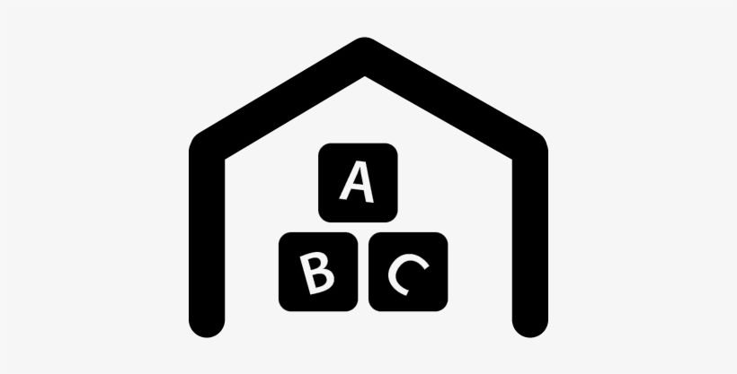 Entertainment Area Symbol With Abc Cubes And House - Icone Abc, transparent png