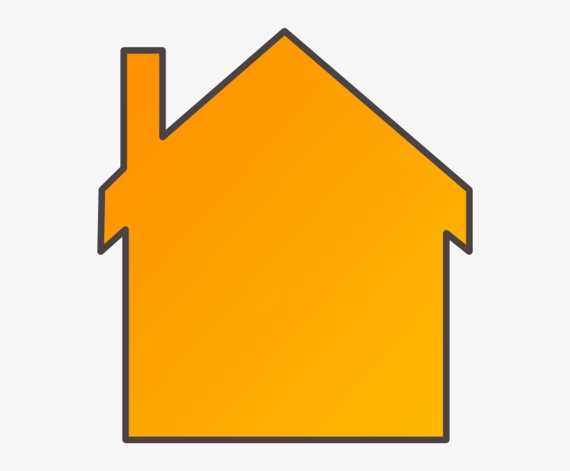 House Outline Clipart Orange, transparent png
