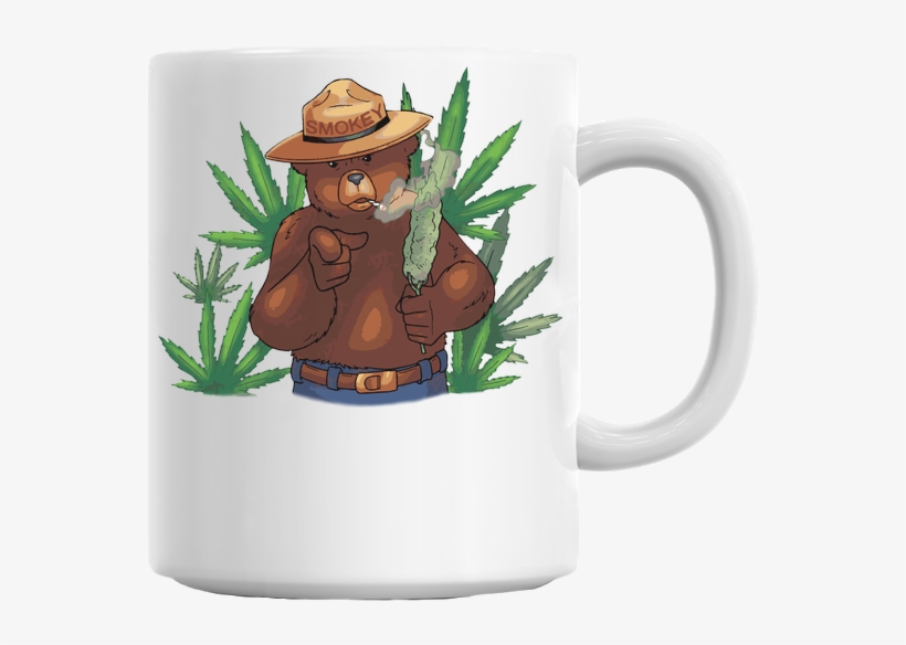 Smokey Bear Smoking Mug - Smokey The Bear Smoking, transparent png