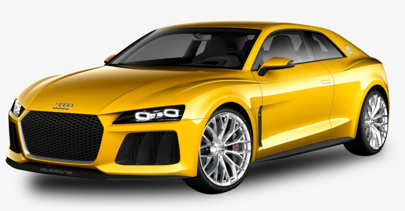 Audi Car Png Image Side View - Audi Car In Yellow, transparent png